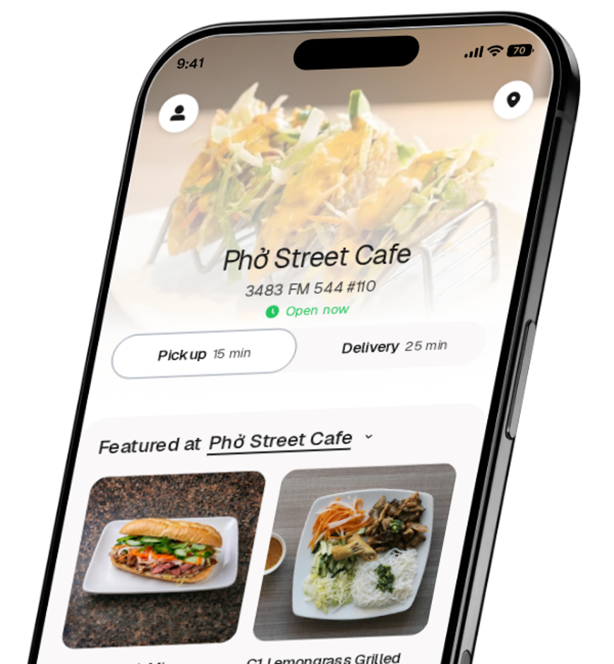 Phở Street Cafe app preview